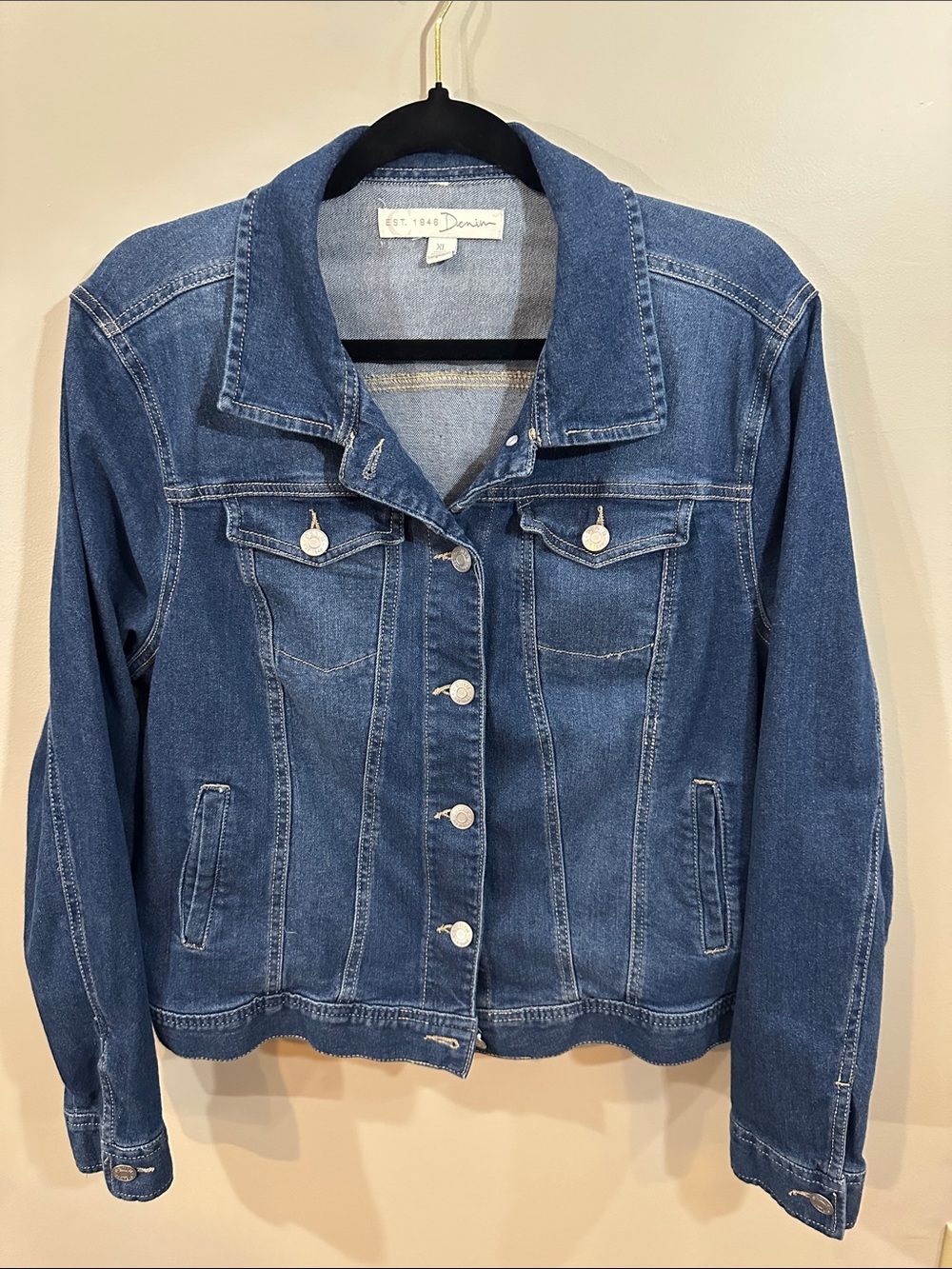 Classic Blue Denim Jacket from Cato, XL